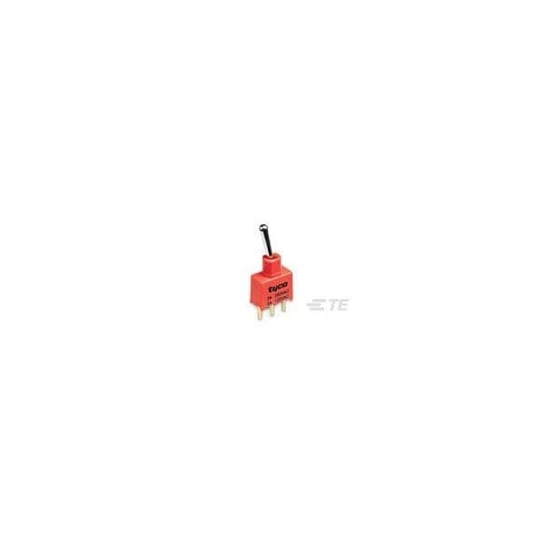 Te Connectivity Toggle Switch, Dpdt, Latched, 5A, 28Vdc, Solder Terminal, Lever Actuator, Through Hole-Right Angle 1825143-8 - main
